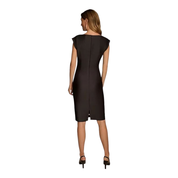 Donna Karan New York Women's Printed‎ Scuba Sheath Dress Black/White Size 2, 4 - Picture 6 of 7